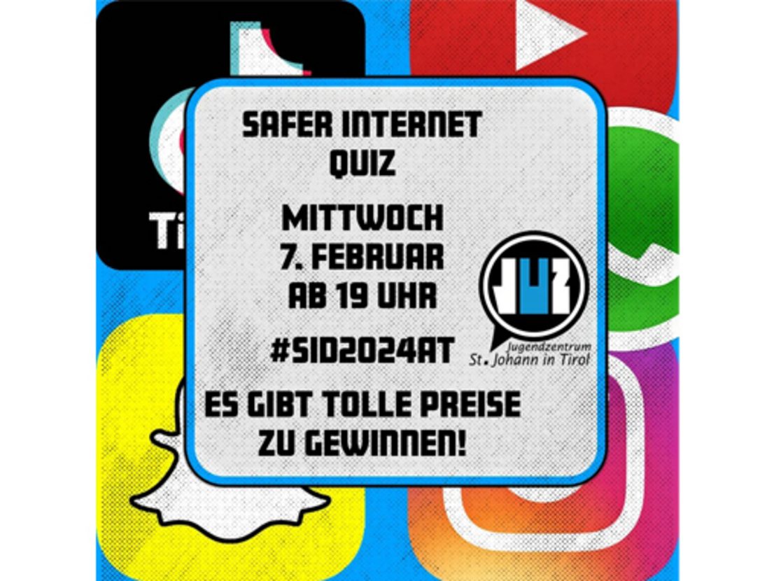 Screenshot: Instagram-Posting mit der Einladung zum Safer-Internet-Quiz im Jugendzentrum St. Johann