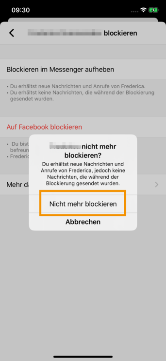 Blockierung aufheben instagram
